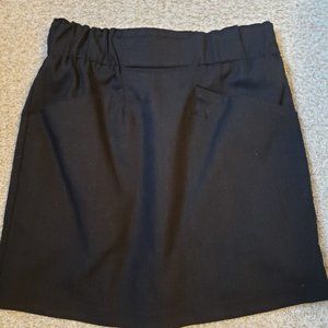 Black mini skirt